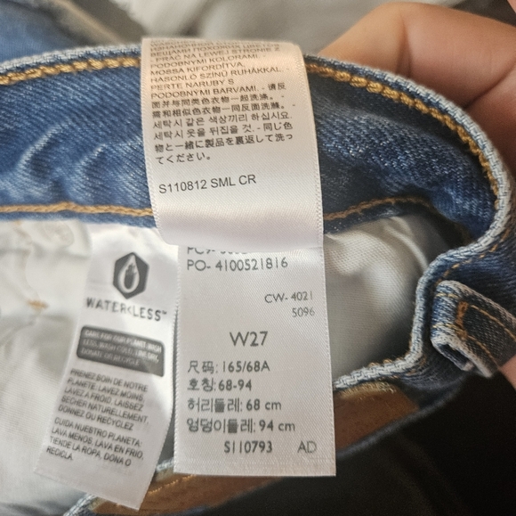 Levis 501 Distressed Button Fly Jean Shorts Size 27 - Picture 7 of 8